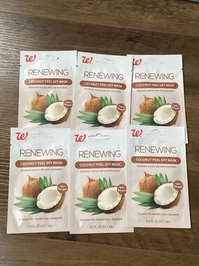 Walgreens Renewing Coconut Peel Off Mask Bundle 6 pack NEW